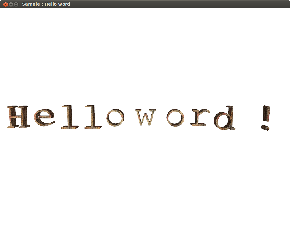 Hello word en 3D